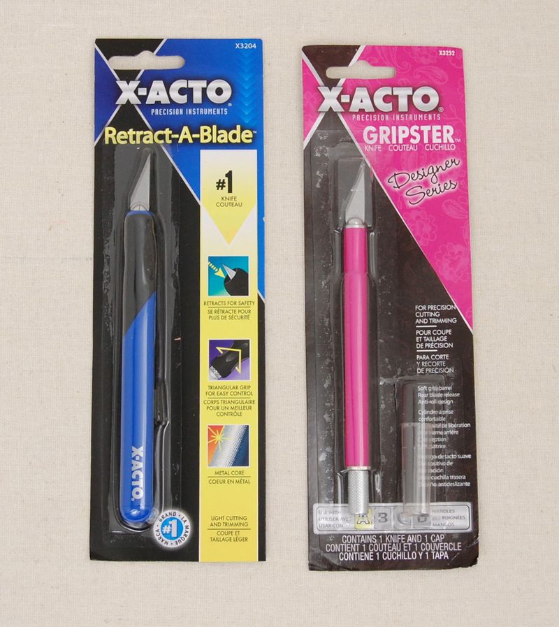 Using my XACTO knife to make a cutwork felt butterfly