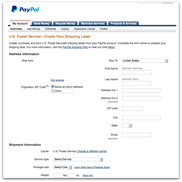 How to Ship Anything With PayPal - whileshenaps.com