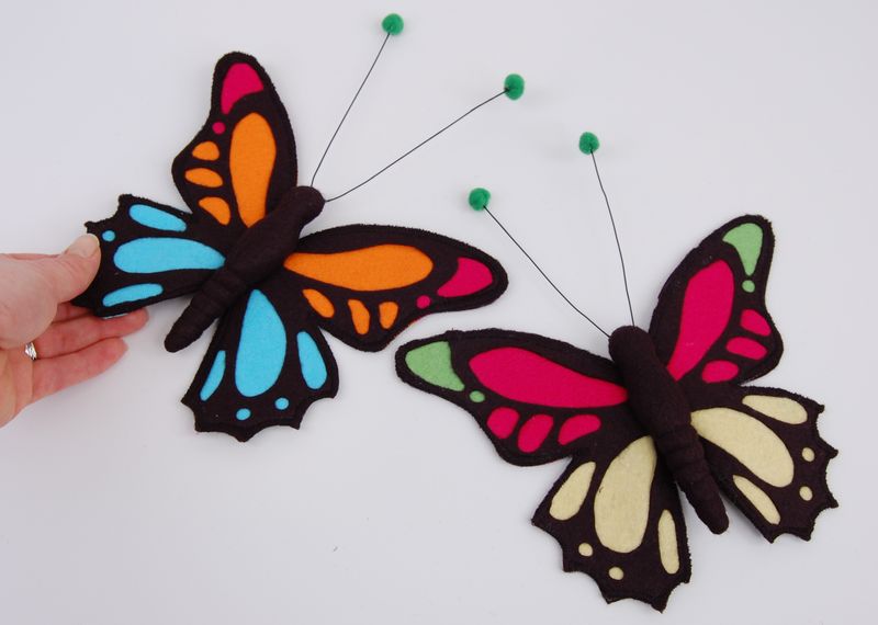 Felt butterflies