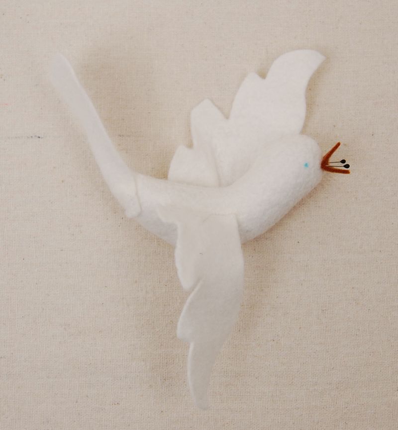 Beak glued in place