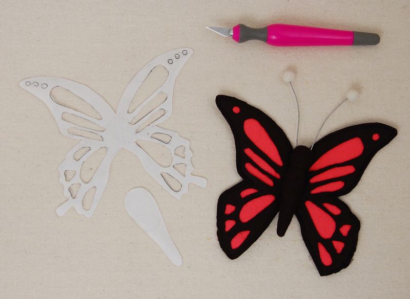 Cutwork felt butterfly