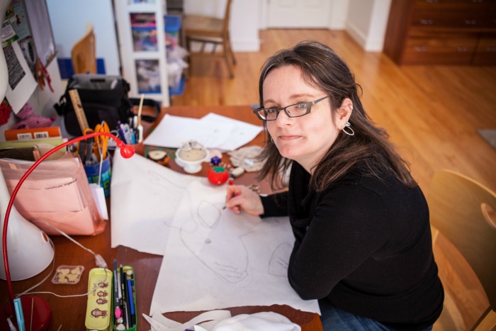 Abby in the studio