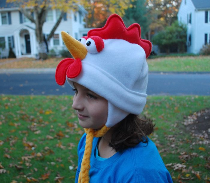 Rooster hat from Fleece Hat Friends by Mary Rasch