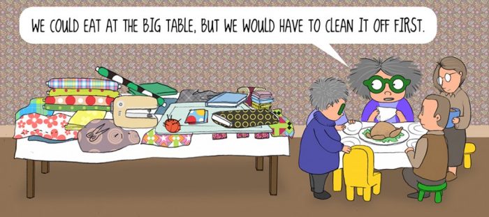 quilting cartoon