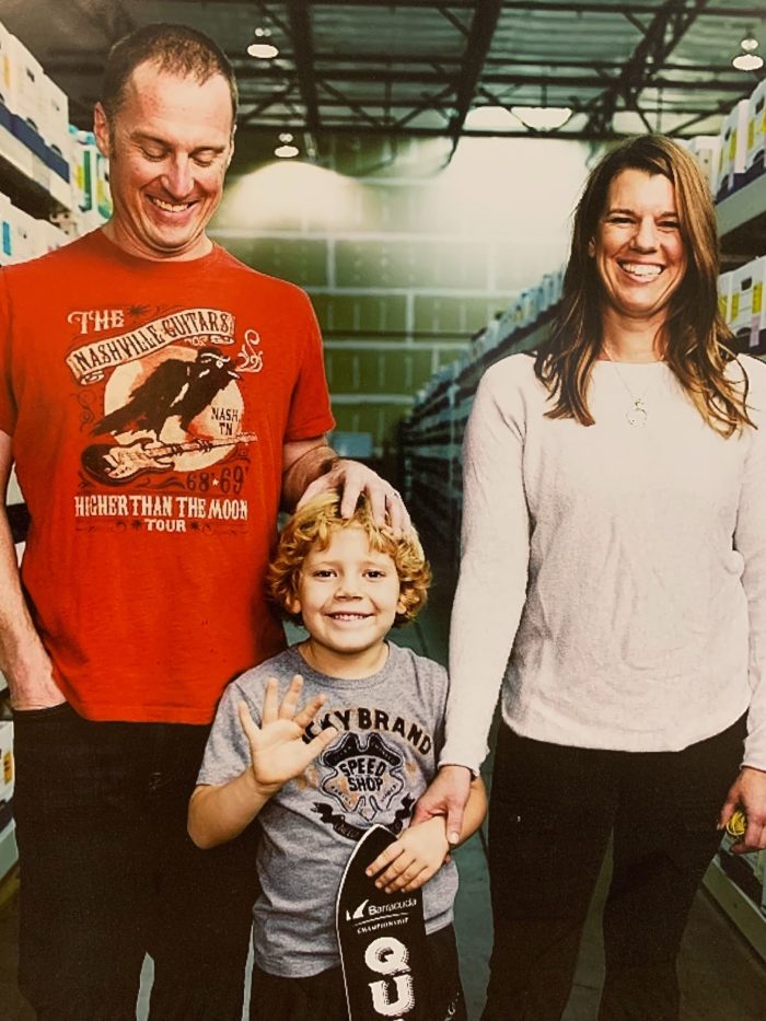 Laura Zander with her family